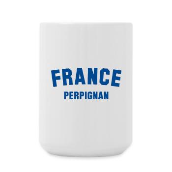 PERPIGNAN, France, France - Grande tasse 440 ml - blanc - Devant