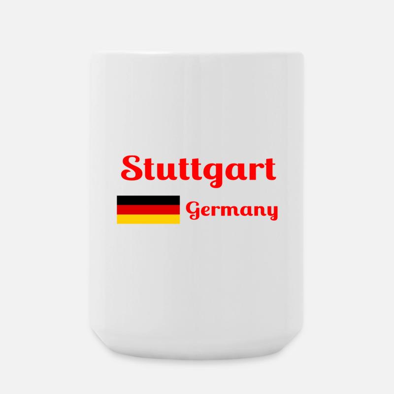 Stuttgart Allemagne - Imprimés élégants - Grande tasse 440 ml - blanc