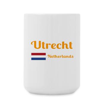 Utrecht, Netherlands- Stylish prints - Large Mug 440 ml - white - Front