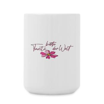 beste Tante der Welt - Große Tasse 440 ml - Weiß - Vorne
