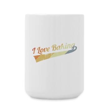 i love baking - Large Mug 440 ml - white - Front