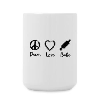 Ich liebe Backen - Große Tasse 440 ml - Weiß - Vorne