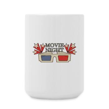 Retro Movie Night 3D Glasses Design - Large Mug 440 ml - white - Front