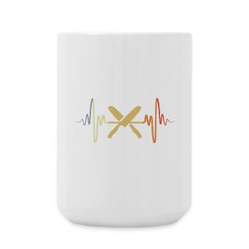 Chef's Knife Heart Palpitations - Large Mug 440 ml - white - Front