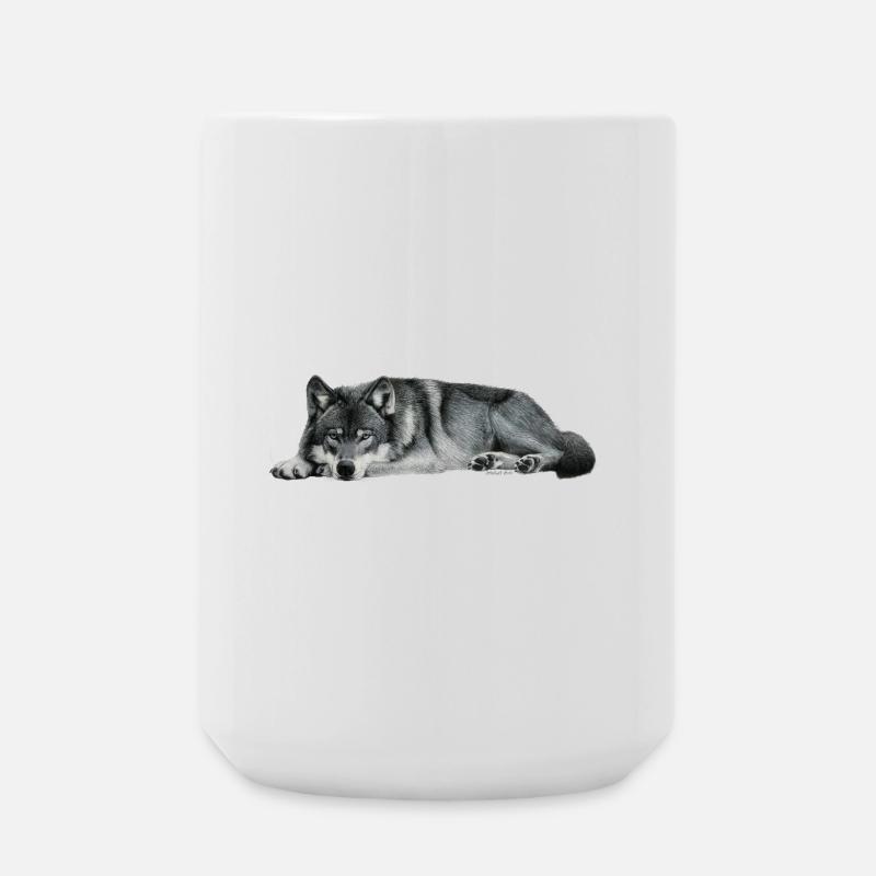 wolf - Große Tasse 440 ml - Weiß