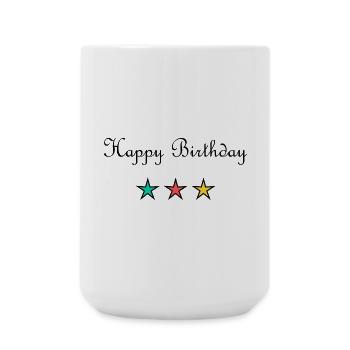 ALLES GUTE ZUM GEBURTSTAG. ALLES GUTE ZUM GEBURTSTAG. JAHRESTAG. - Große Tasse 440 ml - Weiß - Vorne