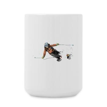 Ski - Große Tasse 440 ml - Weiß - Vorne