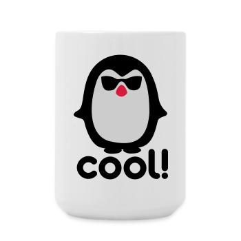 Cool pinguin - Large Mug 440 ml - white - Front