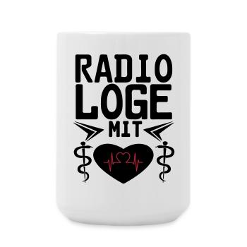 Radiologe mit Herz Geschenk - Große Tasse 440 ml - Weiß - Vorne