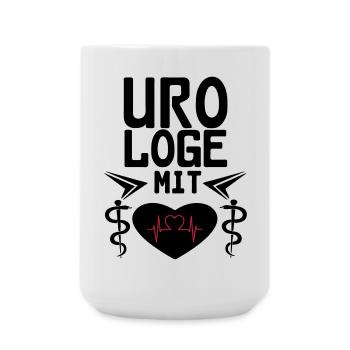 Urologe mit Herz Geschenk - Große Tasse 440 ml - Weiß - Vorne