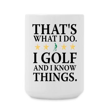 Ich spiele Golf - Große Tasse 440 ml - Weiß - Vorne
