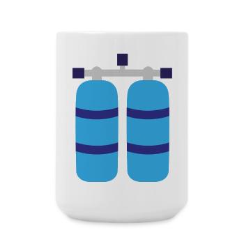 Tauchflaschen - Große Tasse 440 ml - Weiß - Vorne