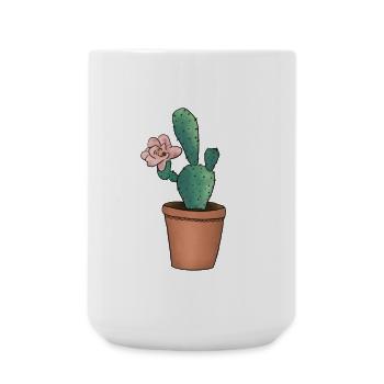 Kaktusblüte - Große Tasse 440 ml - Weiß - Vorne
