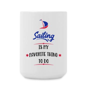sailing - Large Mug 440 ml - white - Front