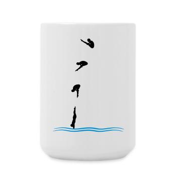 High diving - Large Mug 440 ml - white - Front