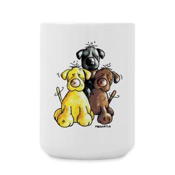 Labrador Retriever - Dog - Cartoon - Large Mug 440 ml - white - Front