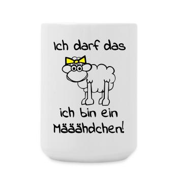 Ein Schaf - Mädchen - Große Tasse 440 ml - Weiß - Vorne