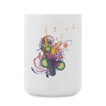 Colours of Music - Große Tasse 440 ml - Weiß - Vorne