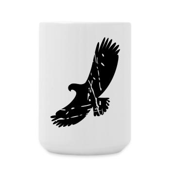 Adler - Große Tasse 440 ml - Weiß - Vorne