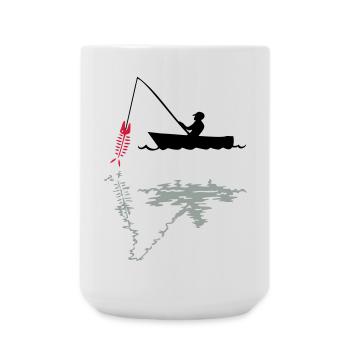 angling - Large Mug 440 ml - white - Front
