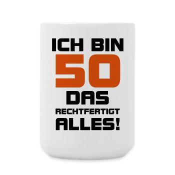 50 Geburtstag Geschenk Geburtstagsgeschenk 50. - Große Tasse 440 ml - Weiß - Vorne