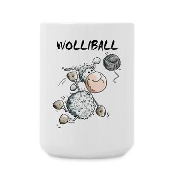 Wolliball - Volleyball - Große Tasse 440 ml - Weiß - Vorne