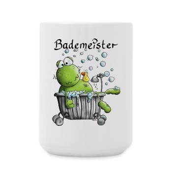 Bademeister Frosch - Große Tasse 440 ml - Weiß - Vorne