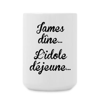 James dîne, l'idole déjeune - Grande tasse 440 ml - blanc - Devant