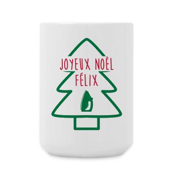 Joyeux Noël Félix / Le Père Noël est une ordure - Grande tasse 440 ml - blanc - Devant
