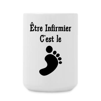 Infirmière / Infirmier / Hôpital / Médecine / - Grande tasse 440 ml - blanc - Devant