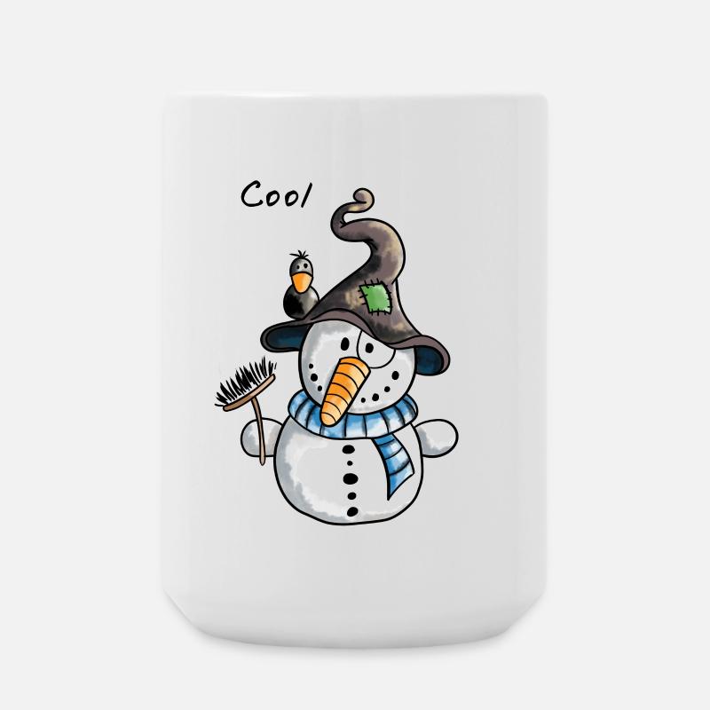 Cool Snowman - Winter - Christmas - Gift - Large Mug 440 ml - white