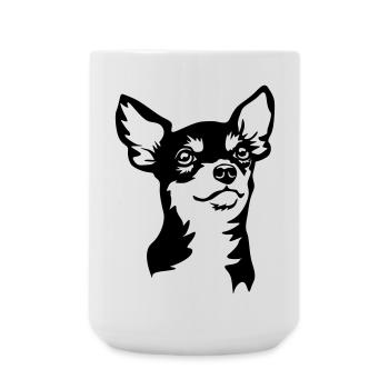 Chihuahua head - Large Mug 440 ml - white - Front