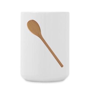 Wooden spoons Cooking spoons for your own texts and recipes - Large Mug 440 ml - white - Front