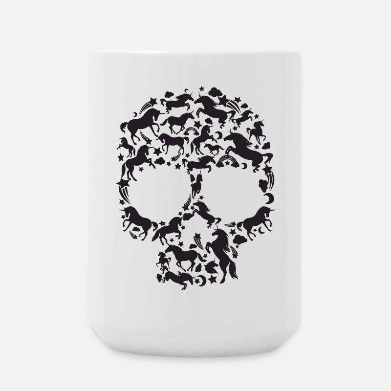 Crâne LICORNE - Grande tasse 440 ml - blanc