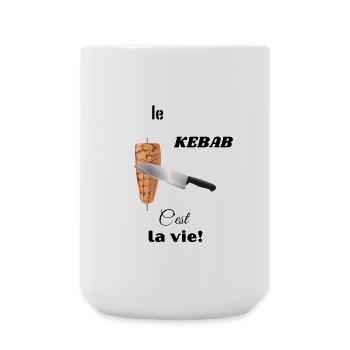 Kebab Fan T-shirt - Grande tasse 440 ml - blanc - Devant