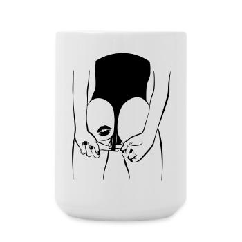 PopArt Frau - Große Tasse 440 ml - Weiß - Vorne