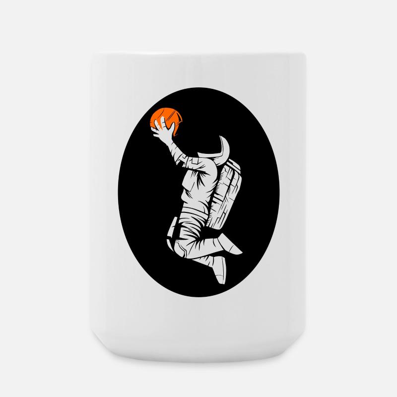 Astronaute avec imprimé basket-ball - Grande tasse 440 ml - blanc