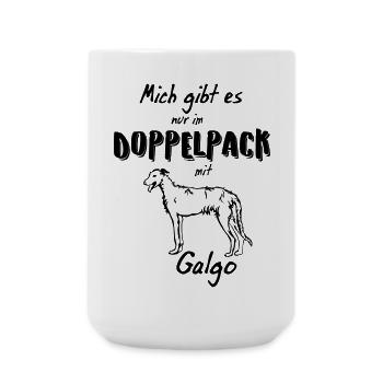 Galgo Silhouette - Kontur - Große Tasse 440 ml - Weiß - Vorne