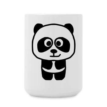 Panda - Große Tasse 440 ml - Weiß - Vorne