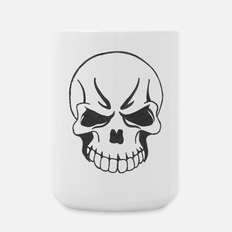 SKULL COMIC STYLE - Grande tasse 440 ml - blanc