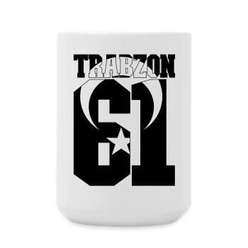 Trabzon 61Türkei Flagge - Große Tasse 440 ml - Weiß - Vorne