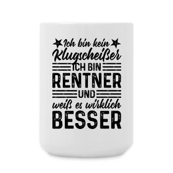 Rentner Klugscheißer - Große Tasse 440 ml - Weiß - Vorne