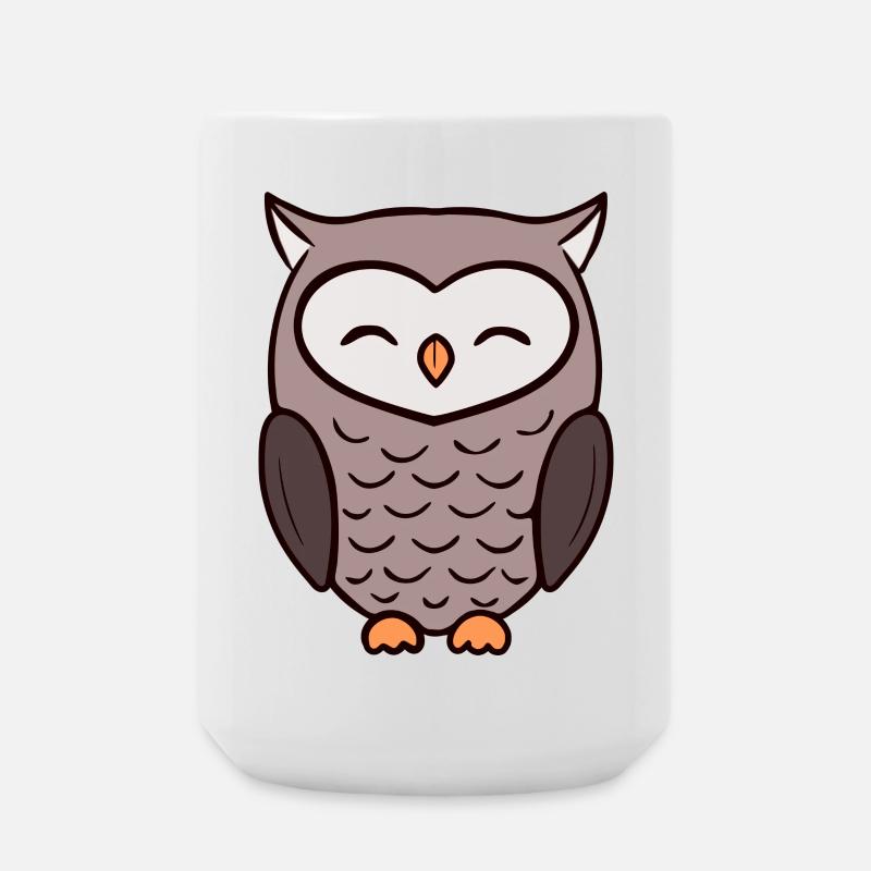 Eule Eulen - Große Tasse 440 ml - Weiß