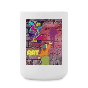 Graffiti ART - Große Tasse 440 ml - Weiß - Vorne