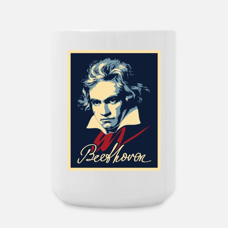 Beethoven - Große Tasse 440 ml - Weiß