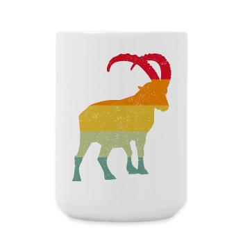 Steinbock, Wandern, Berge - Große Tasse 440 ml - Weiß - Vorne