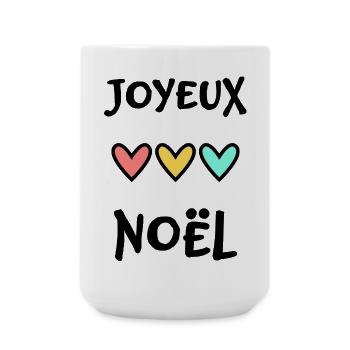 JOYEUX NOËL. NOËL. JOYEUX NOËL. MERRY CHRISTMAS - Grande tasse 440 ml - blanc - Devant