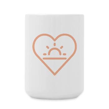 Sonne im Herz - Große Tasse 440 ml - Weiß - Vorne
