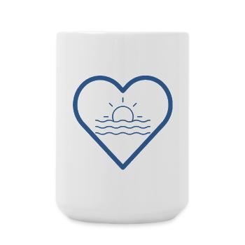 Sea in the heart - Large Mug 440 ml - white - Front