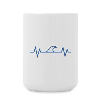 Heartbeat Mer - Grande tasse 440 ml - blanc - Devant